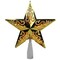 Northlight 8.5" Lighted Gold and White Star Cut-Out Design Christmas Tree Topper - Clear Lights